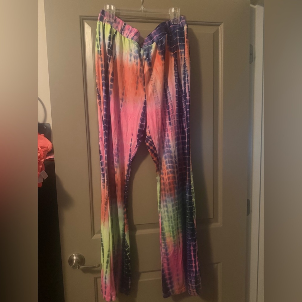 SHEIN Pink and Orange Gradient Leggings